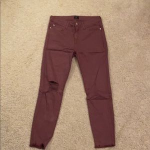 Colored jean capris
